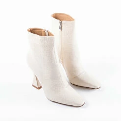 RAID Kate Ankle Boot In White Croc