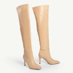 RAID Kulture Long Boot In Beige -Raid London Sales Store kulture beige 5