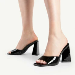 BEBO Kyrah Heeled Mule In Black -Raid London Sales Store kyrah black 2 1