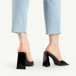 BEBO Kyrah Heeled Mule In Black -Raid London Sales Store kyrah black 3 1