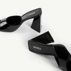BEBO Kyrah Heeled Mule In Black -Raid London Sales Store kyrah black 6 1