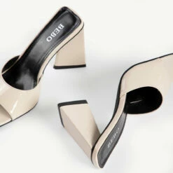 BEBO Kyrah Heeled Mule In Nude -Raid London Sales Store kyrah nude 6