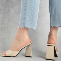 BEBO Kyrah Heeled Mule In Nude -Raid London Sales Store kyrah nude 7
