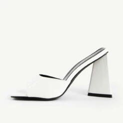 BEBO Kyrah Heeled Mule In White