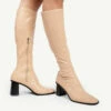 RAID Lennyo Block Heeled Boot In Nude
