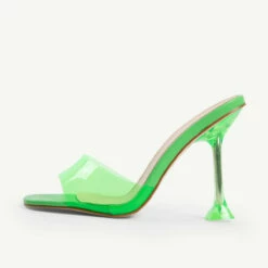 RAID Lily Heeled Mule In Green -Raid London Sales Store lily green 1