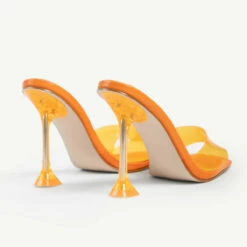 RAID Lily Heeled Mule In Orange -Raid London Sales Store lily orange 6