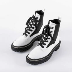 RAID Lorelle Chunky Hiker Boot In White -Raid London Sales Store lorelle white 2