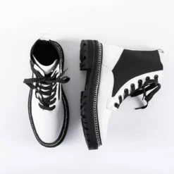 RAID Lorelle Chunky Hiker Boot In White