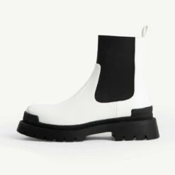 RAID Lyra Chunky Ankle Boot In White -Raid London Sales Store lyra white 1