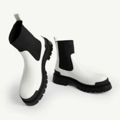 RAID Lyra Chunky Ankle Boot In White -Raid London Sales Store lyra white 5