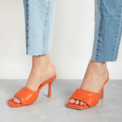 RAID Magick Heeled Mule In Orange -Raid London Sales Store magic orange 4