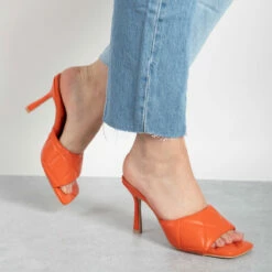RAID Magick Heeled Mule In Orange -Raid London Sales Store magic orange 5