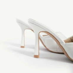 RAID Magick Heeled Mule In White -Raid London Sales Store magic white 3