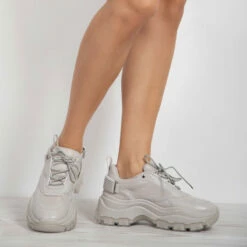 RAID Malibu Chunky Trainer In Grey -Raid London Sales Store malibu gray 4