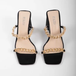 RAID Idella Heeled Mule In Black -Raid London Sales Store microsoftteams image 14