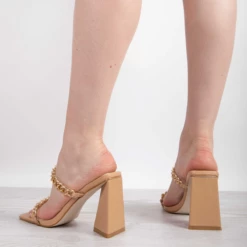 RAID Idella Heeled Mule In Nude -Raid London Sales Store microsoftteams image 17