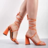 RAID Abihail Lace Up Heel In Orange -Raid London Sales Store microsoftteams image 266