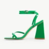 RAID Amora Lace Up Block Heel In Green -Raid London Sales Store microsoftteams image 271