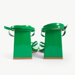 RAID Amora Lace Up Block Heel In Green -Raid London Sales Store microsoftteams image 273