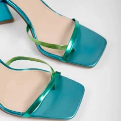 RAID Amora Lace Up Block Heel In Blue -Raid London Sales Store microsoftteams image 9