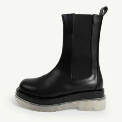 RAID Neville Chunky Boot In Black -Raid London Sales Store neville black pu 1