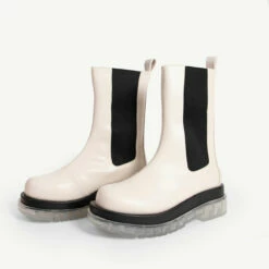 RAID Neville Chunky Boot In Off White -Raid London Sales Store neville off white 2