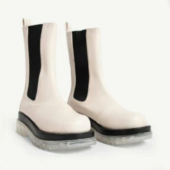 RAID Neville Chunky Boot In Off White -Raid London Sales Store neville off white 4