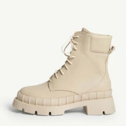 RAID Prestone Chunky Ankle Boot In Ecru -Raid London Sales Store prestone ecru 1