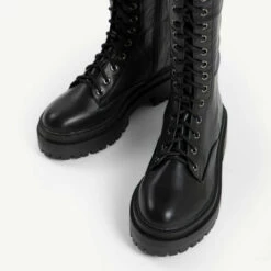 RAID Reginal Lace Up Long Boot In Black -Raid London Sales Store reginal black 6