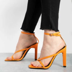 RAID Sabelle Strappy Heel In Orange -Raid London Sales Store sabelle orange 2