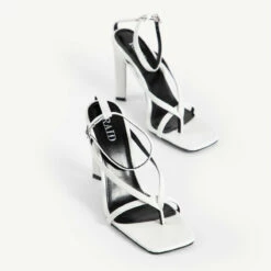 RAID Sabelle Strappy Heel In White -Raid London Sales Store sabelle white 5