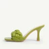 RAID Sandra Padded Mule In Apple Green -Raid London Sales Store sandra apple green 1