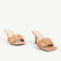 RAID Sandra Padded Mule In Beige -Raid London Sales Store sandra beige 4