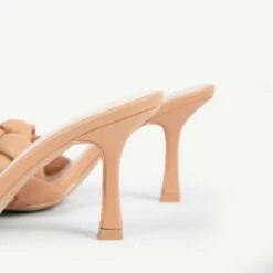 RAID Sandra Padded Mule In Beige -Raid London Sales Store sandra beige 6