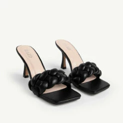 RAID Sandra Padded Mule In Black -Raid London Sales Store sandra black 3