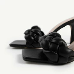 RAID Sandra Padded Mule In Black -Raid London Sales Store sandra black 5