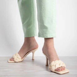 RAID Sandra Padded Mule In Butter Yellow -Raid London Sales Store sandra butter yellow 4