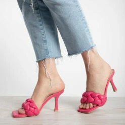 RAID Sandra Padded Mule In Fuchsia -Raid London Sales Store sandra fuchsia 2