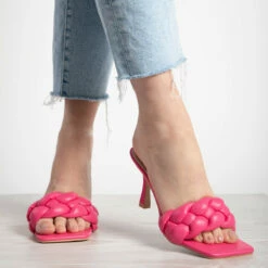 RAID Sandra Padded Mule In Fuchsia -Raid London Sales Store sandra fuchsia 3