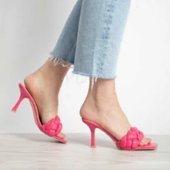 RAID Sandra Padded Mule In Fuchsia -Raid London Sales Store sandra fuchsia 4