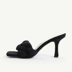 RAID Sandra Padded Mule In Black Towelling