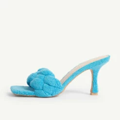RAID Sandra Padded Mule In Blue Towelling