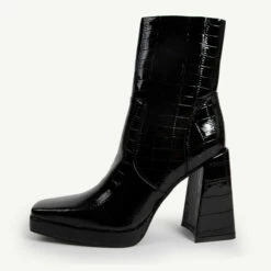 RAID Silonna Ankle Boot In Black Croc -Raid London Sales Store silonna black croc 1