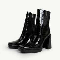 RAID Silonna Ankle Boot In Black Croc -Raid London Sales Store silonna black croc 2