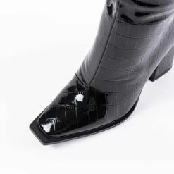 RAID Sphere Long Boot In Black Croc -Raid London Sales Store sphere black 2
