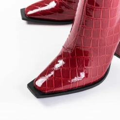 RAID Sphere Long Boot In Burgundy Croc -Raid London Sales Store sphere red 3