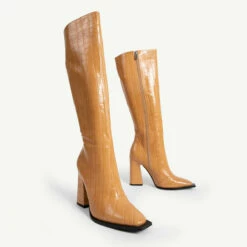 RAID Sphere Long Boot In Camel Croc -Raid London Sales Store sphere camel 5 513e6579 6571 47e8 9a77 05930b9f621c