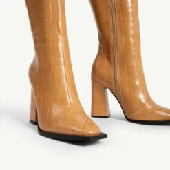 RAID Sphere Long Boot In Camel Croc -Raid London Sales Store sphere camel 6 3f426b21 dfc1 4389 bc24 7d44474c14ea