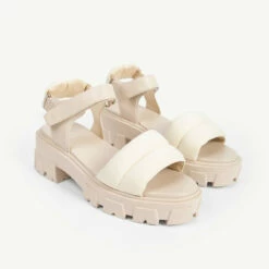 RAID Stack Chunky Sole Sandal In Stone -Raid London Sales Store stack stone 3 1